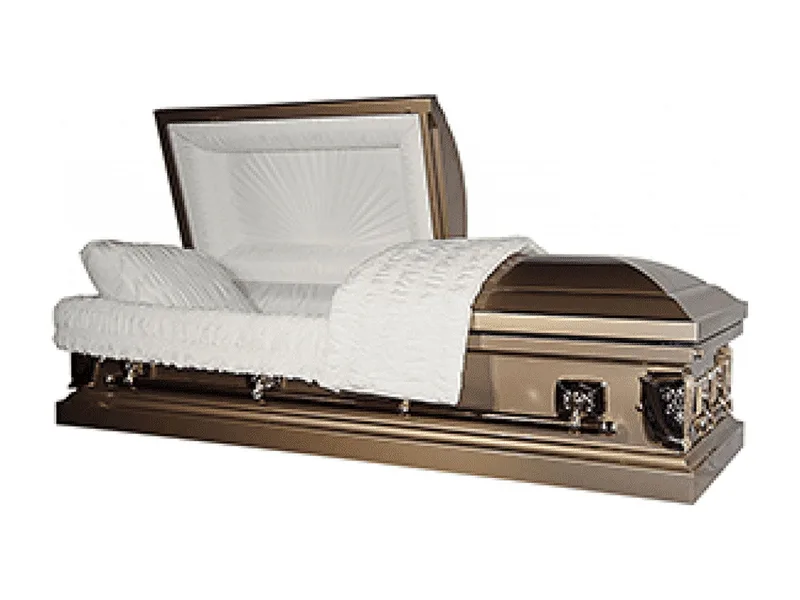 Forever Gold Steel Funeral Casket