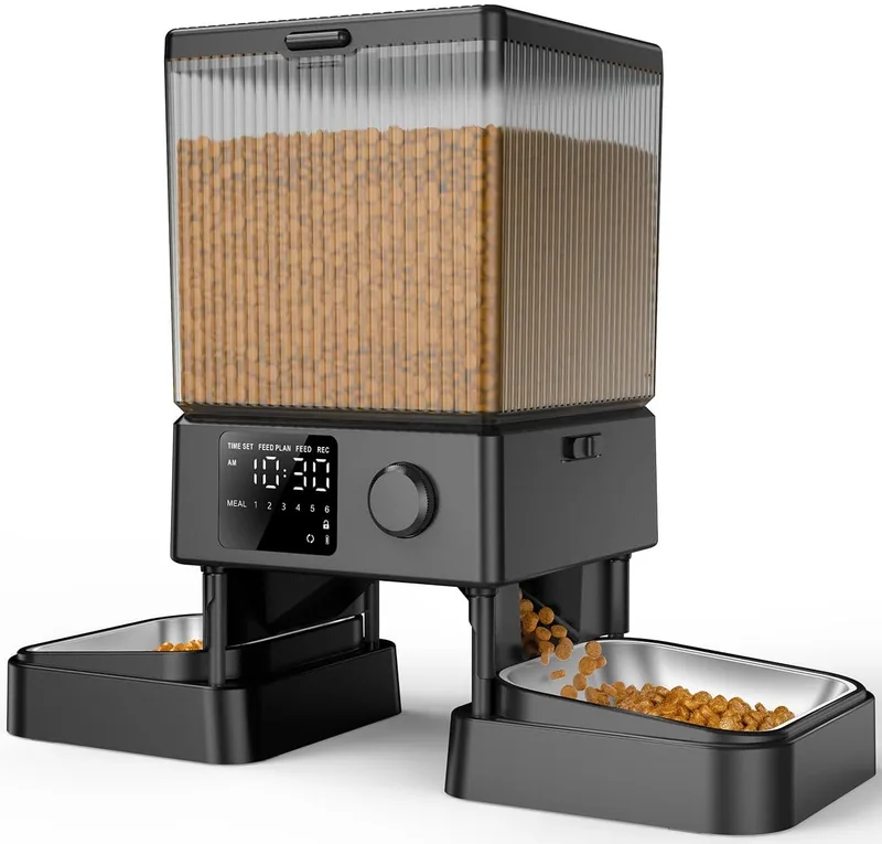 oneisall 5L Automatic Cat Feeder for Two Cats